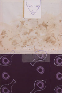 Stefan Voigt/ Exit "Druckabfall" / Collage auf Leinwand / 140 x 100 cm / 2006