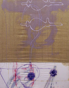 Stefan Voigt / Exit "Schlusspunkt" / Mischtechnik auf Leinwand / 150 x 105 cm / 2006