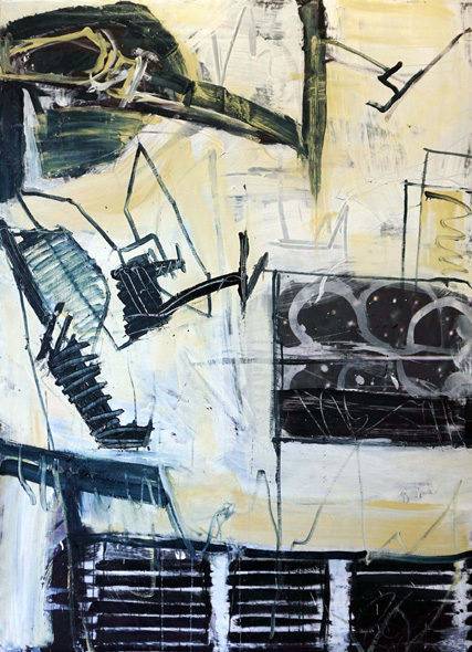 Kontakt Stefan Voigt / Kontakt / Öl, Acryl auf Leinwand / 165 x 120 cm / 2018