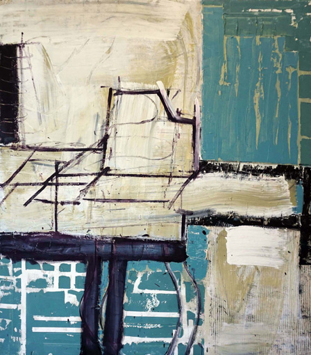 Korridor Stefan Voigt / Korridor / Öl, Acryl auf Leinwand / 145 x 125 cm / 2018