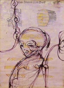 Stefan Voigt / Selbstversuch / Mischtechnik auf Schautafel / 120 x 84 cm / 2006